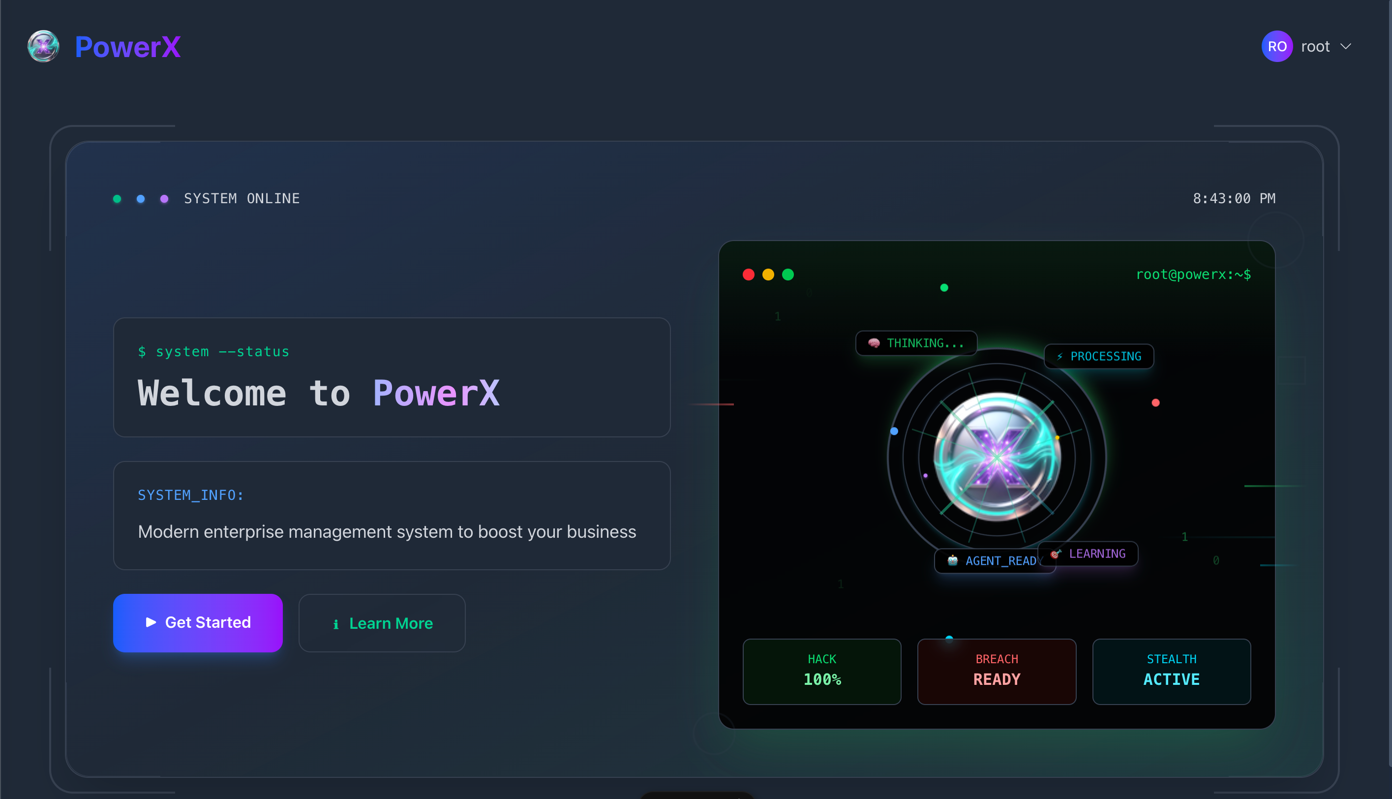 PowerX 首页预览图